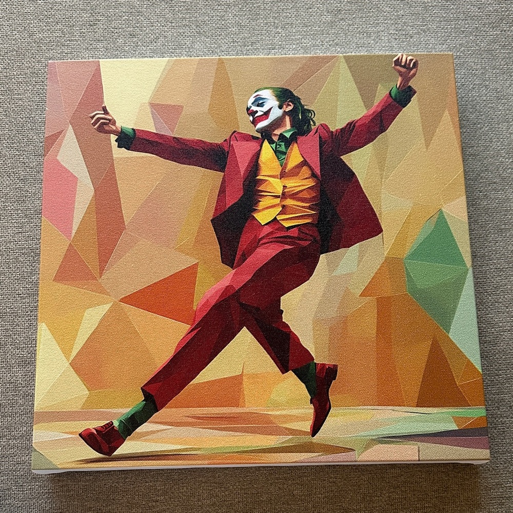 NWOT Colorful Joker Canvas Art